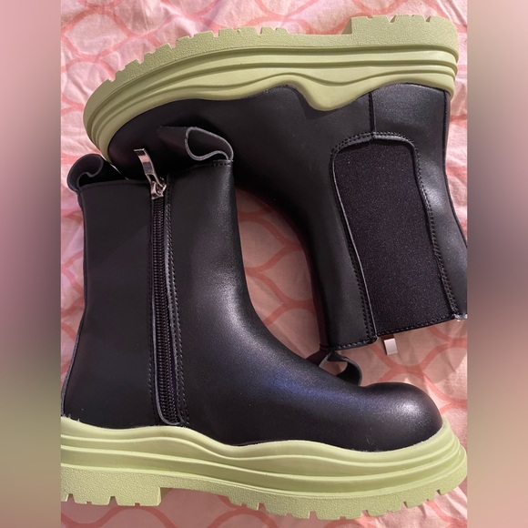 Two Tone Riding Boots - Picture 2 of 4